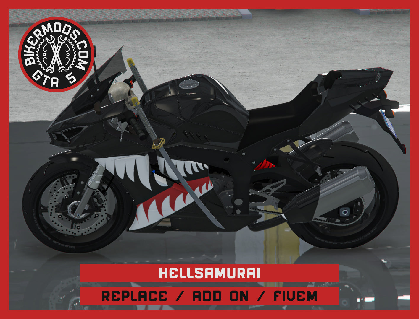 Hell Samurai Bike (Replace / Add On / FiveM) 269k Poly