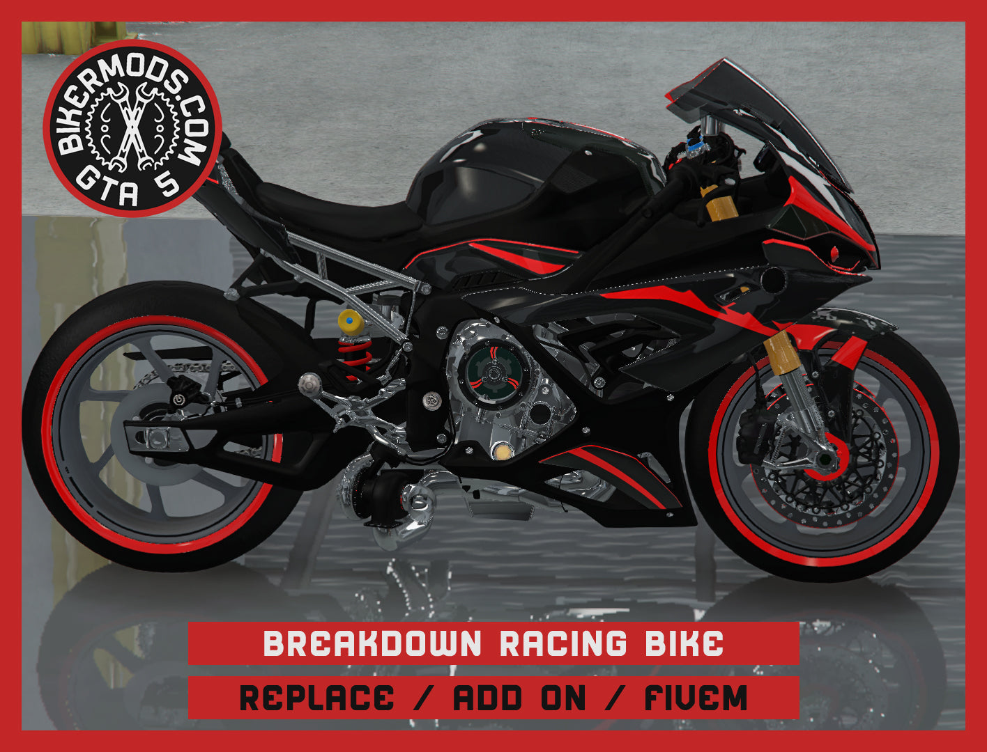Breakdown Racer Bike (Replace / Add-On / FiveM) 253k Poly