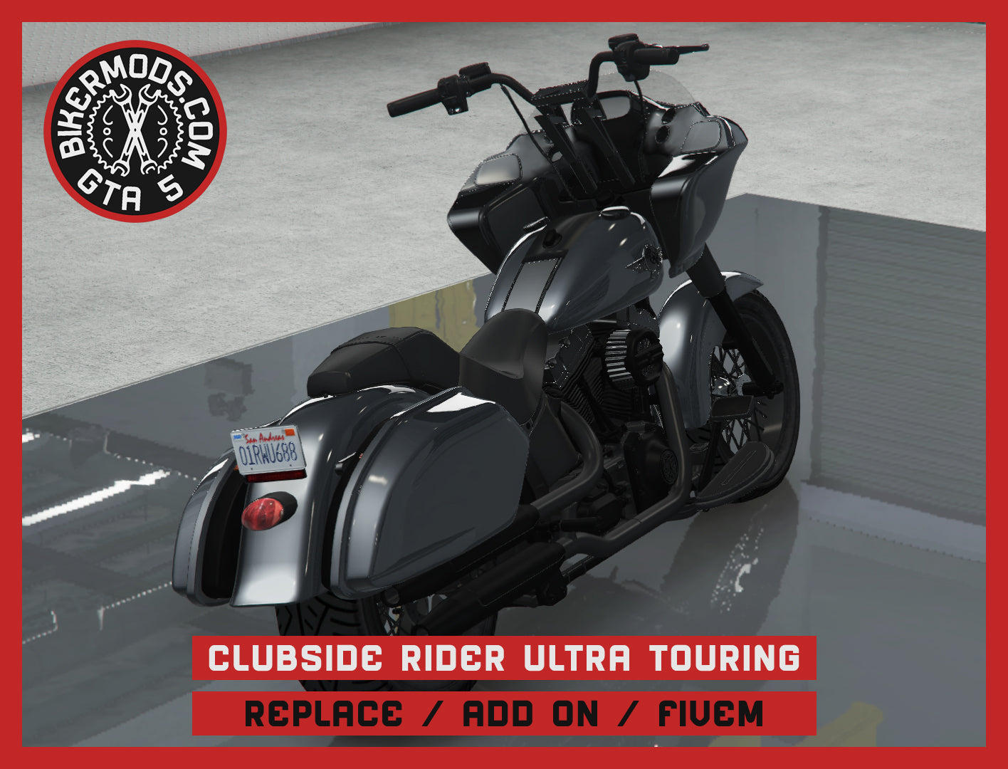 Clubside Rider Ultra Touring (Replace / Add On / FiveM) 139k Poly