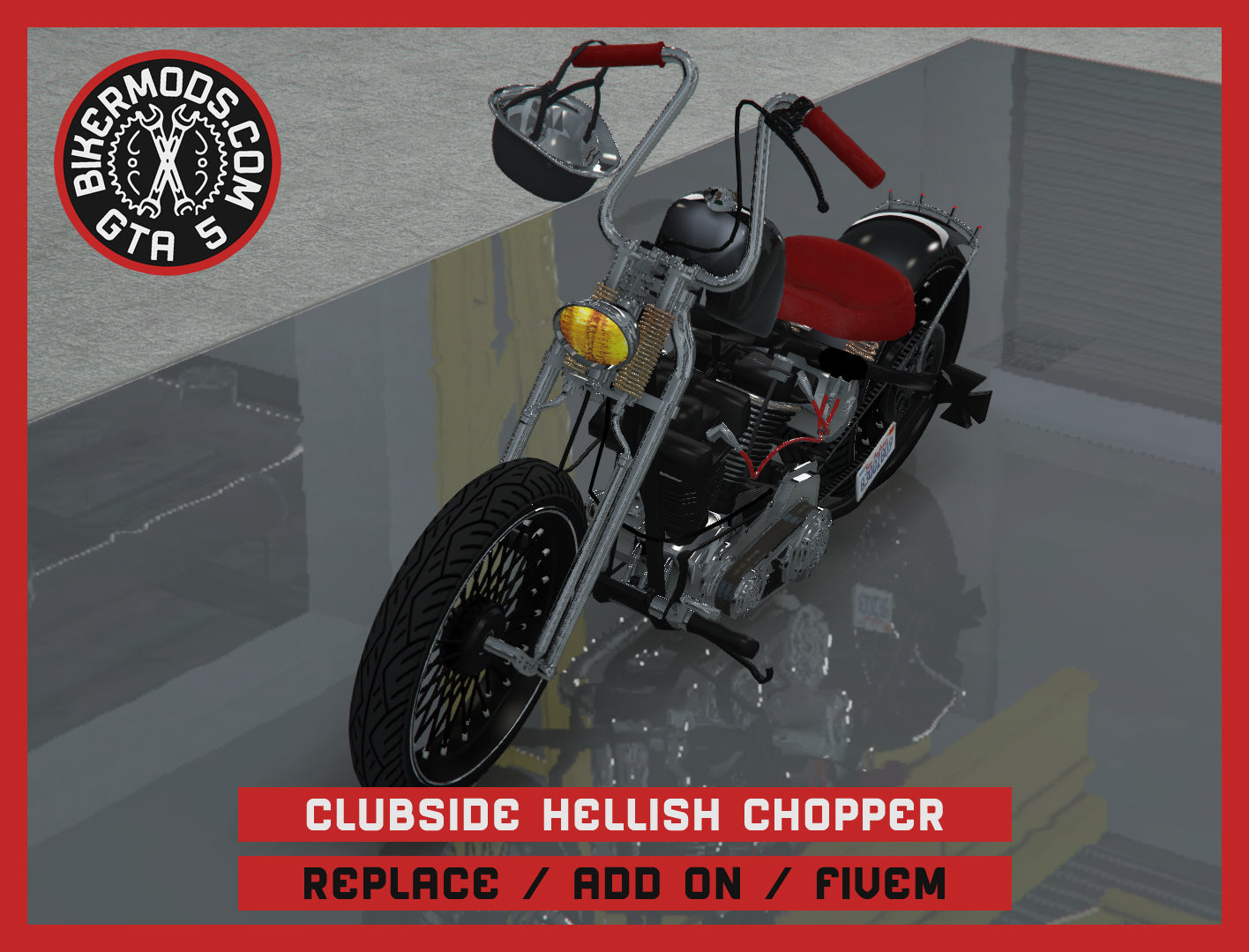 Clubside Hellish Chopper (Replace / Add On / FiveM) 98k Poly