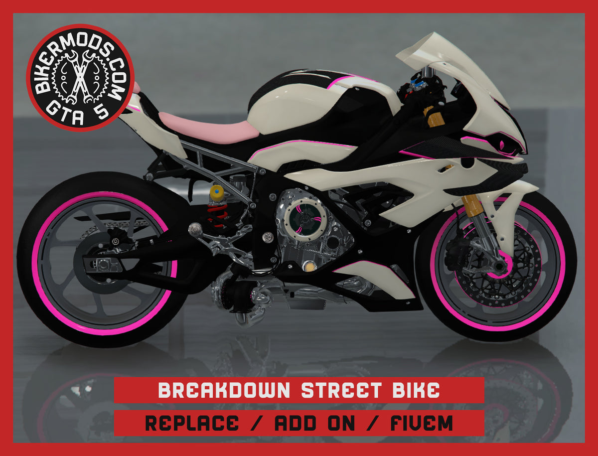 Breakdown Racer Street Bike (Replace / Add-On / FiveM) 242k Poly