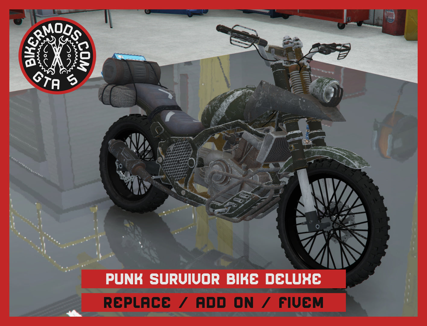 Punk Survivor Bike Deluxe (Replace / Add On / FiveM) 138k Poly