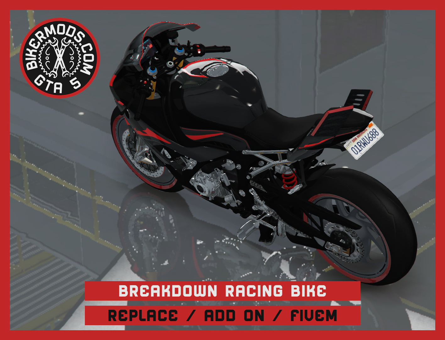 Breakdown Racer Bike (Replace / Add-On / FiveM) 253k Poly