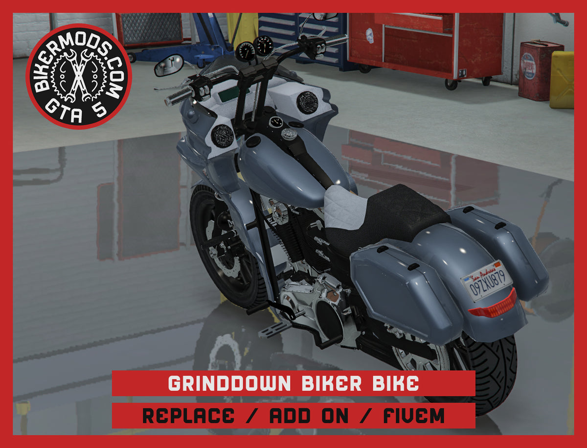 Grinddown Biker Bike (Replace / Add On / FiveM) 257k Poly