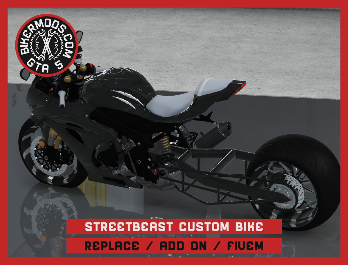 Streetbeast Custom Bike (Replace / Add On / FiveM) 363k Poly