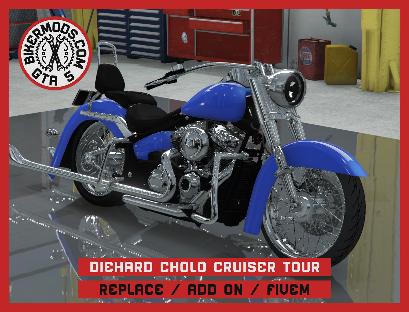 Diehard Cholo Cruiser Touring (Replace / Add On / FiveM) 251k Poly