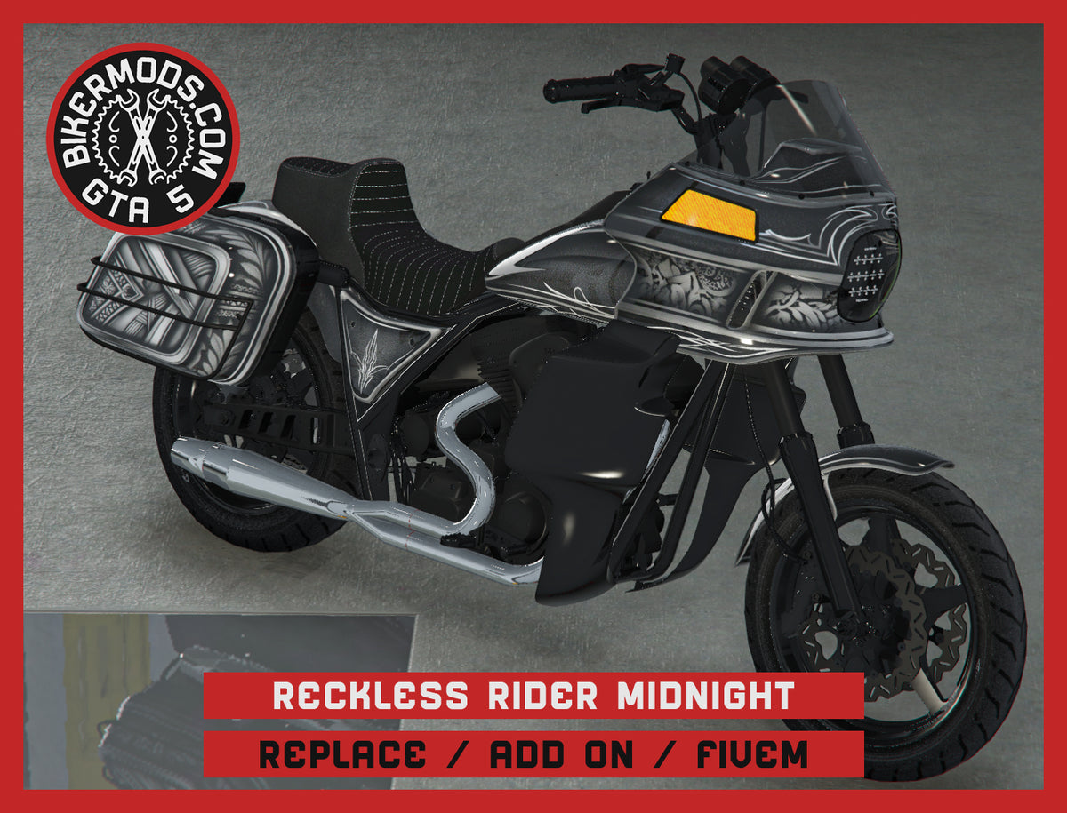 Reckless Rider Bike Deluxe Midnight (Replace / Add On / FiveM) 340k Poly