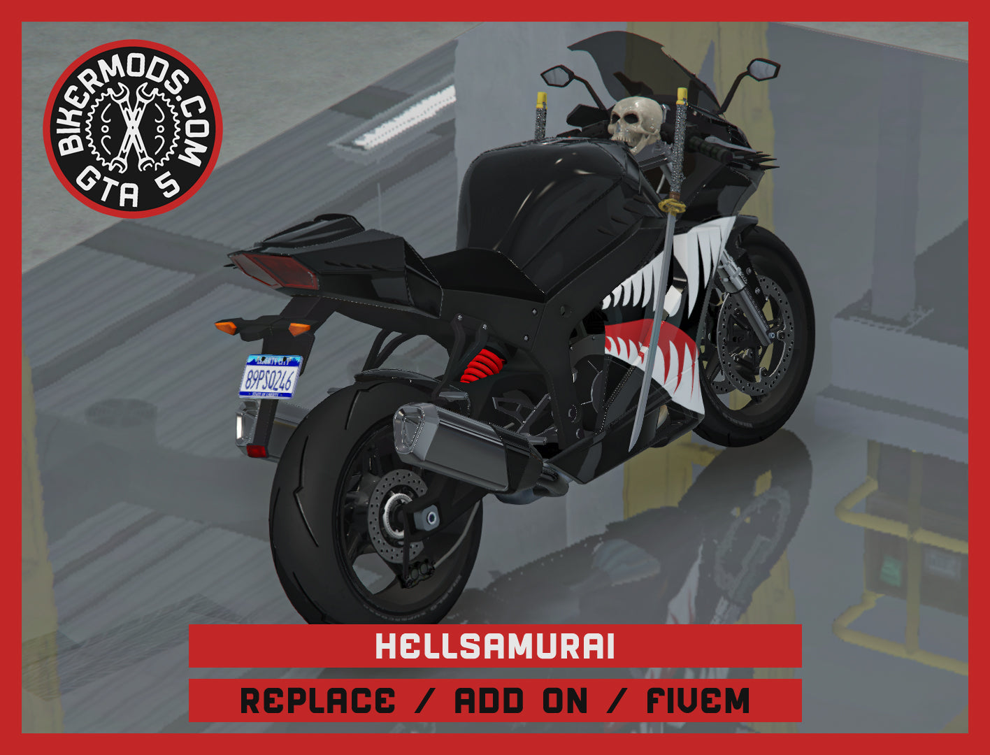 Hell Samurai Bike (Replace / Add On / FiveM) 269k Poly