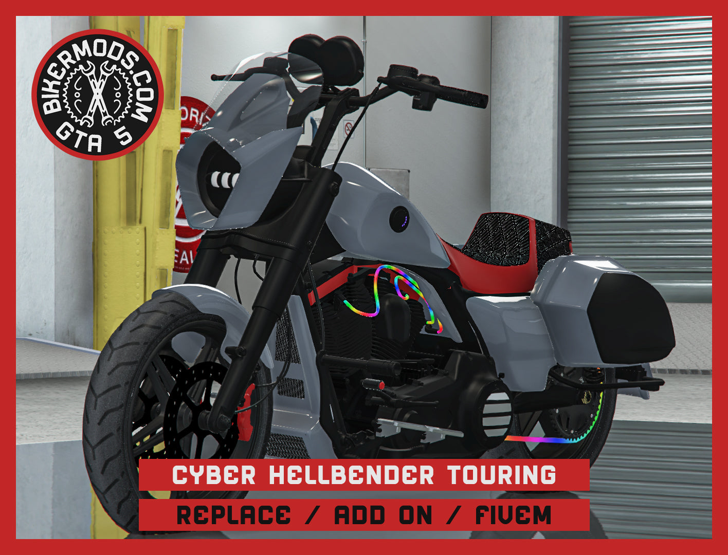 Cyber Hellbender Touring (Replace / Add On / FiveM) Animated RGB Lights 305k Poly