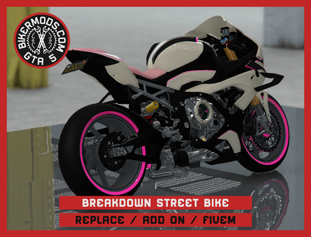 Breakdown Racer Street Bike (Replace / Add-On / FiveM) 242k Poly