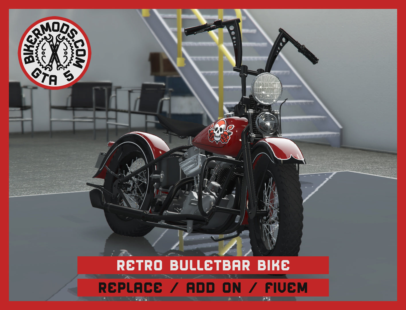 Retro Bulletbar Bike (Replace / Add On / FiveM) 289k Poly