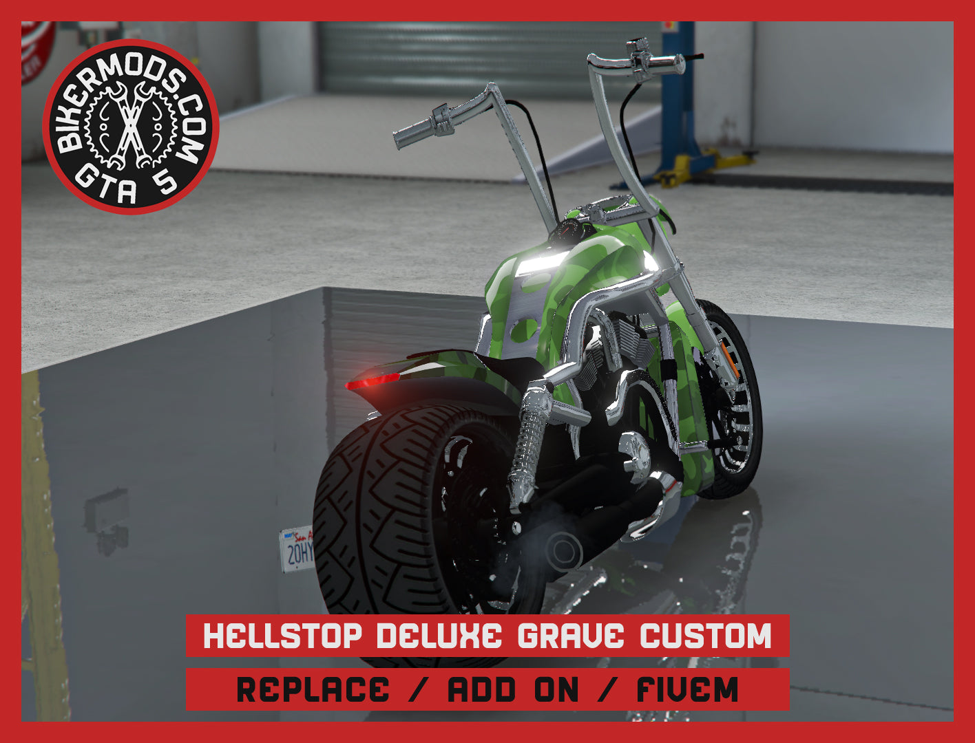 Hellstop Deluxe Grave Custom Bike (Replace / Add On / FiveM) 189k Poly