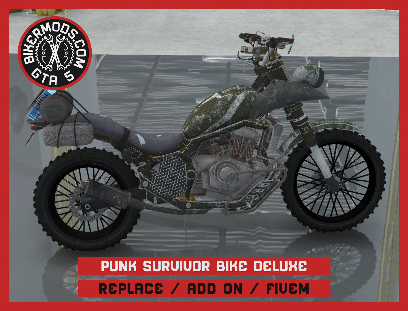 Punk Survivor Bike Deluxe (Replace / Add On / FiveM) 138k Poly