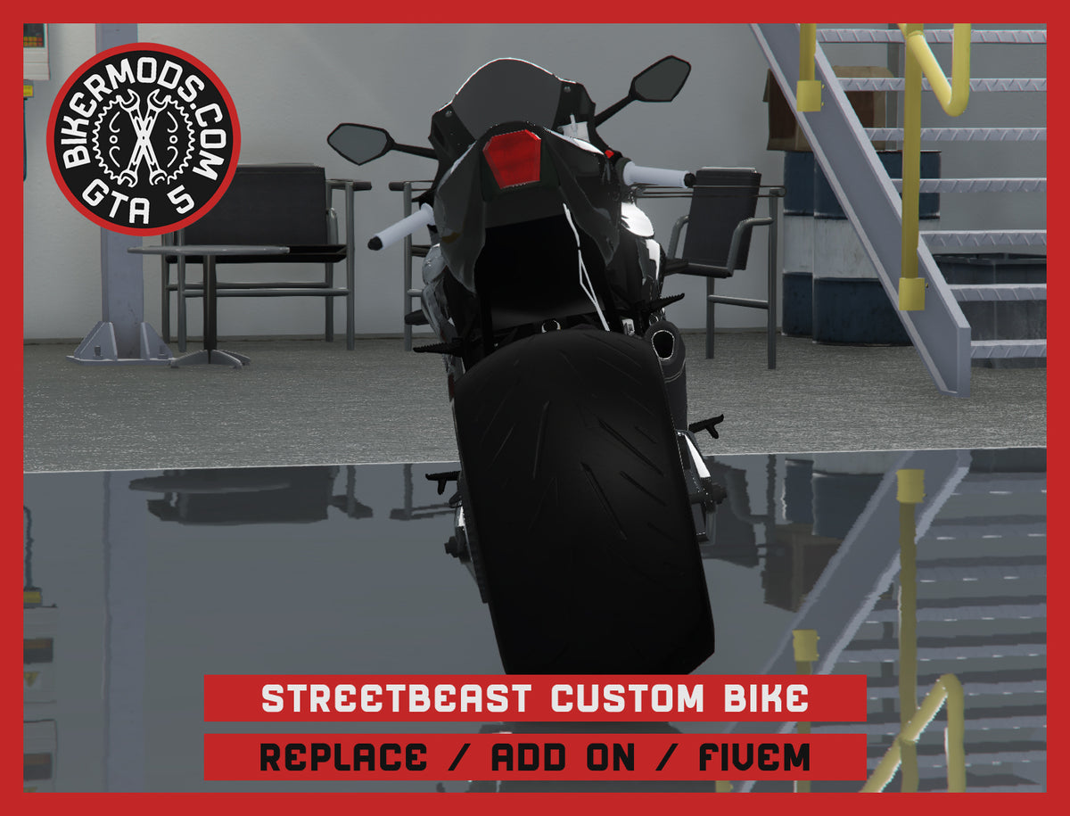Streetbeast Custom Bike (Replace / Add On / FiveM) 363k Poly