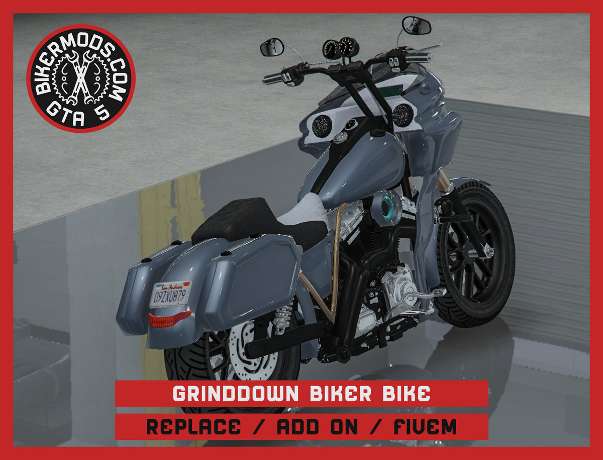 Grinddown Biker Bike (Replace / Add On / FiveM) 257k Poly