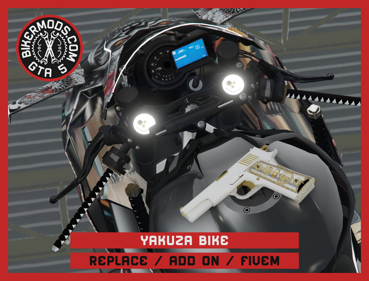 Yakuza Custom Bike (Replace / Add On / FiveM) 226k Poly