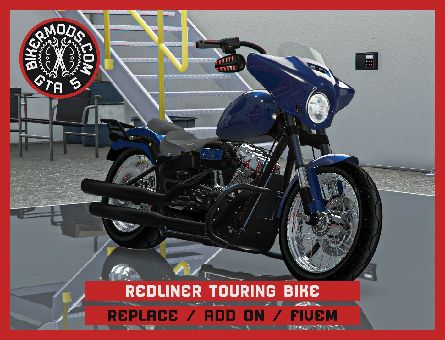 Redliner Touring Bike (Replace / Add On / FiveM) 248k Poly