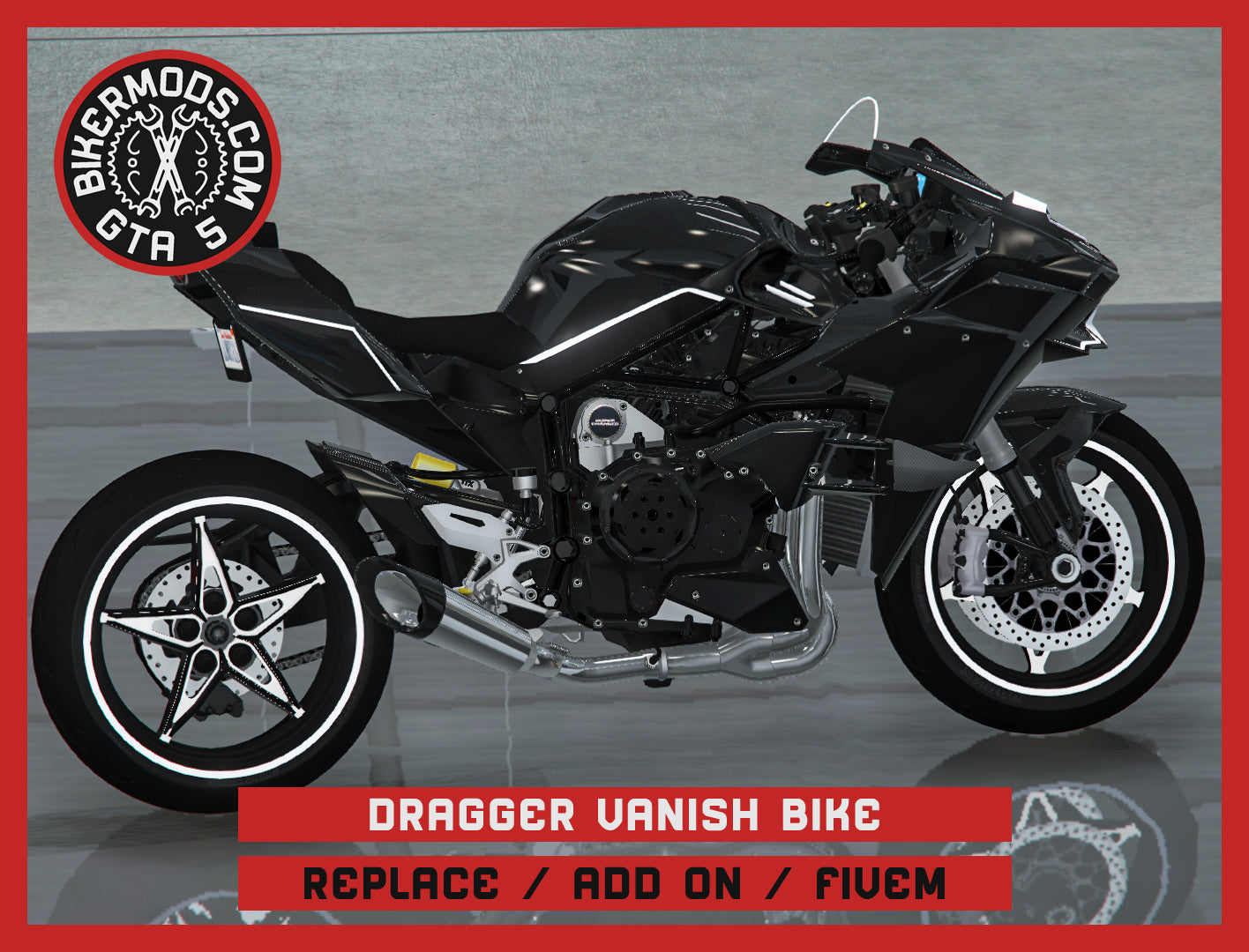 Dragger Vanish Bike (Replace / Add On / FiveM) 195k Poly