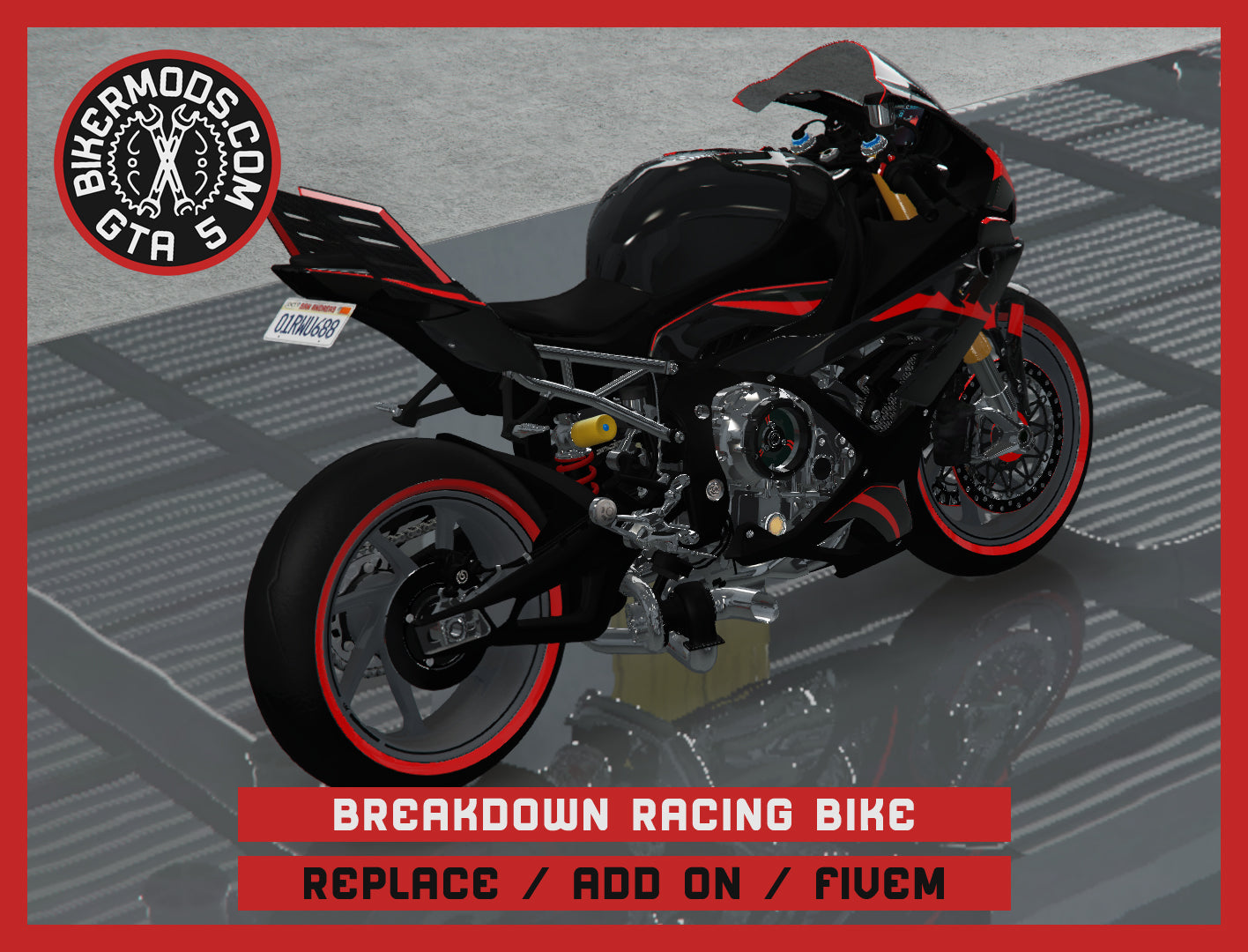 Breakdown Racer Bike (Replace / Add-On / FiveM) 253k Poly
