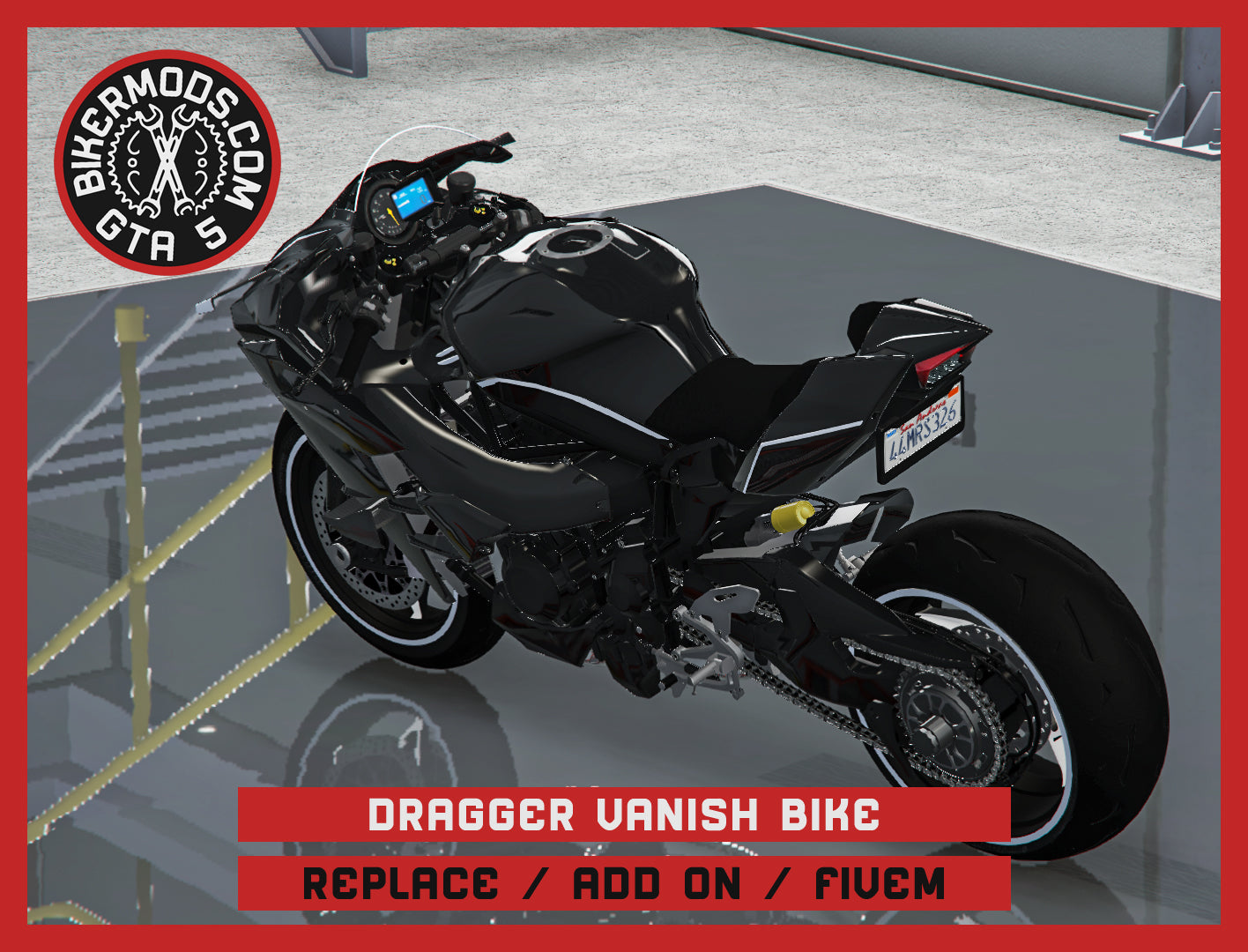 Dragger Vanish Bike (Replace / Add On / FiveM) 195k Poly