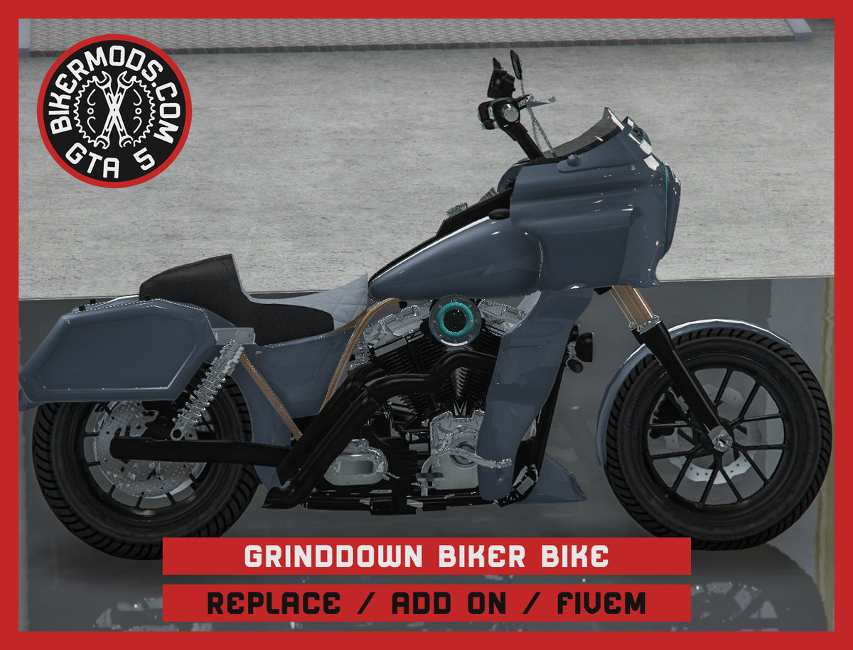 Grinddown Biker Bike (Replace / Add On / FiveM) 257k Poly