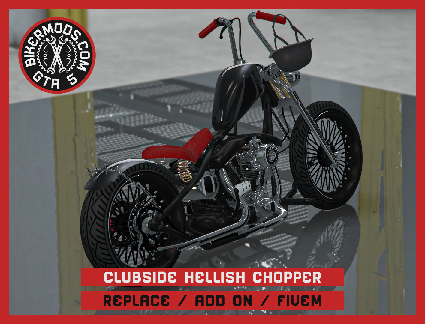 Clubside Hellish Chopper (Replace / Add On / FiveM) 98k Poly