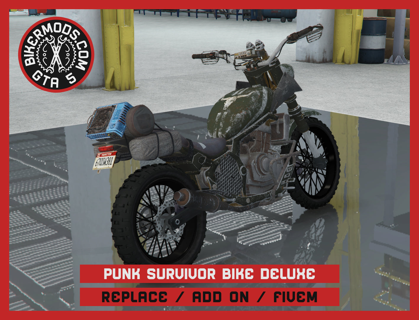 Punk Survivor Bike Deluxe (Replace / Add On / FiveM) 138k Poly