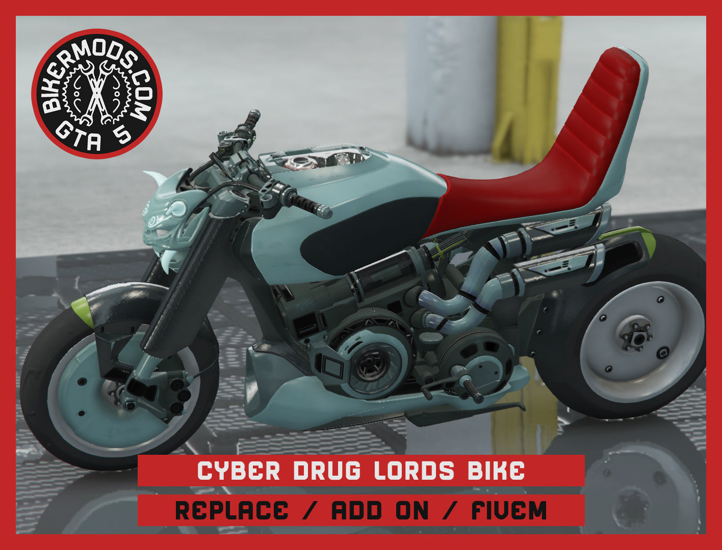Cyber Drug Lords Bike (Replace / Add On / FiveM) 80k Poly