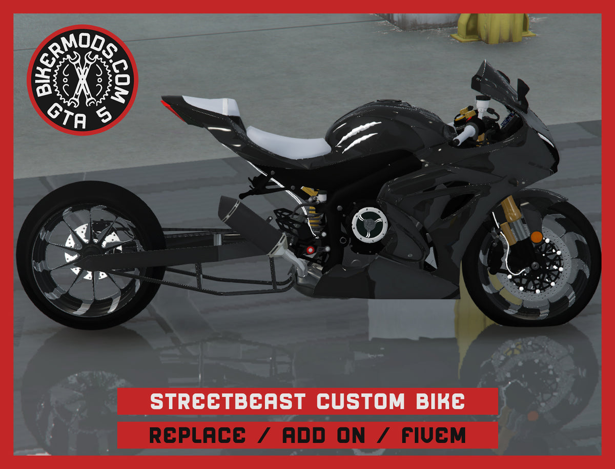 Streetbeast Custom Bike (Replace / Add On / FiveM) 363k Poly