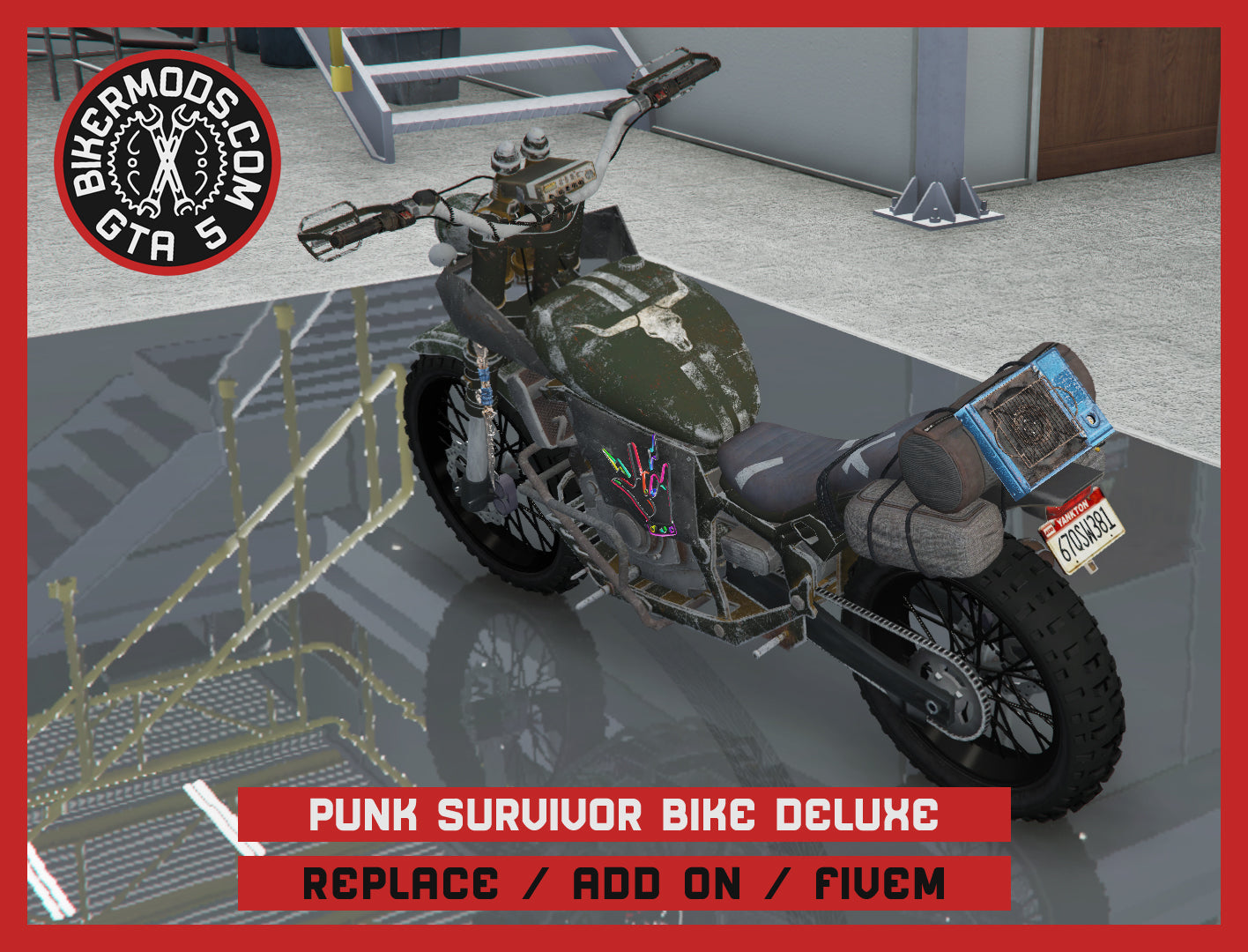 Punk Survivor Bike Deluxe (Replace / Add On / FiveM) 138k Poly