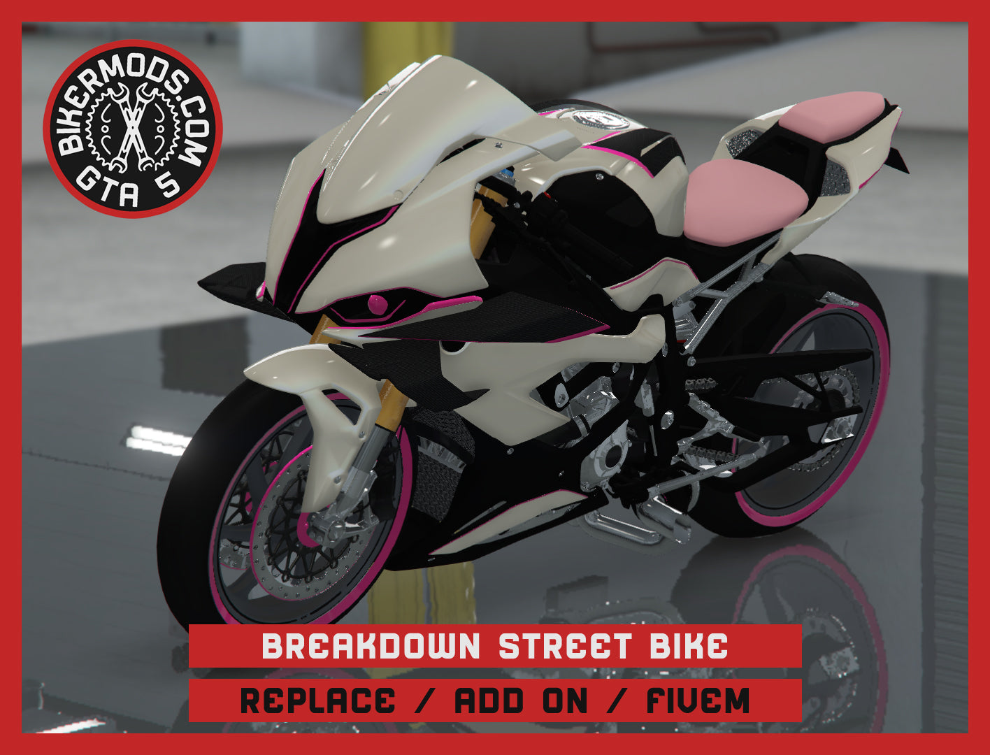 Breakdown Racer Street Bike (Replace / Add-On / FiveM) 242k Poly