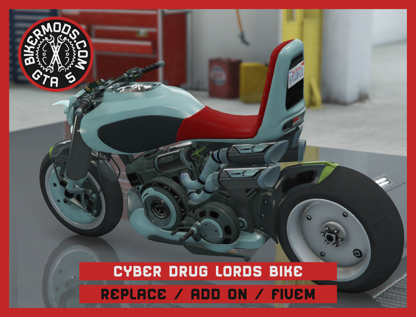 Cyber Drug Lords Bike (Replace / Add On / FiveM) 80k Poly