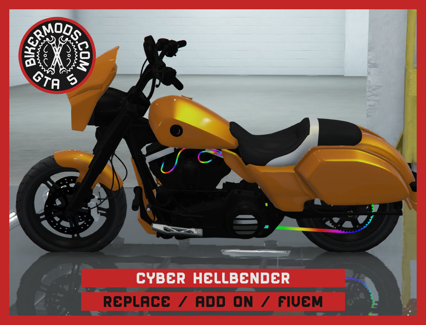 Cyber Hellbender (Replace / Add On / FiveM) Animated RGB Lights 301k Poly
