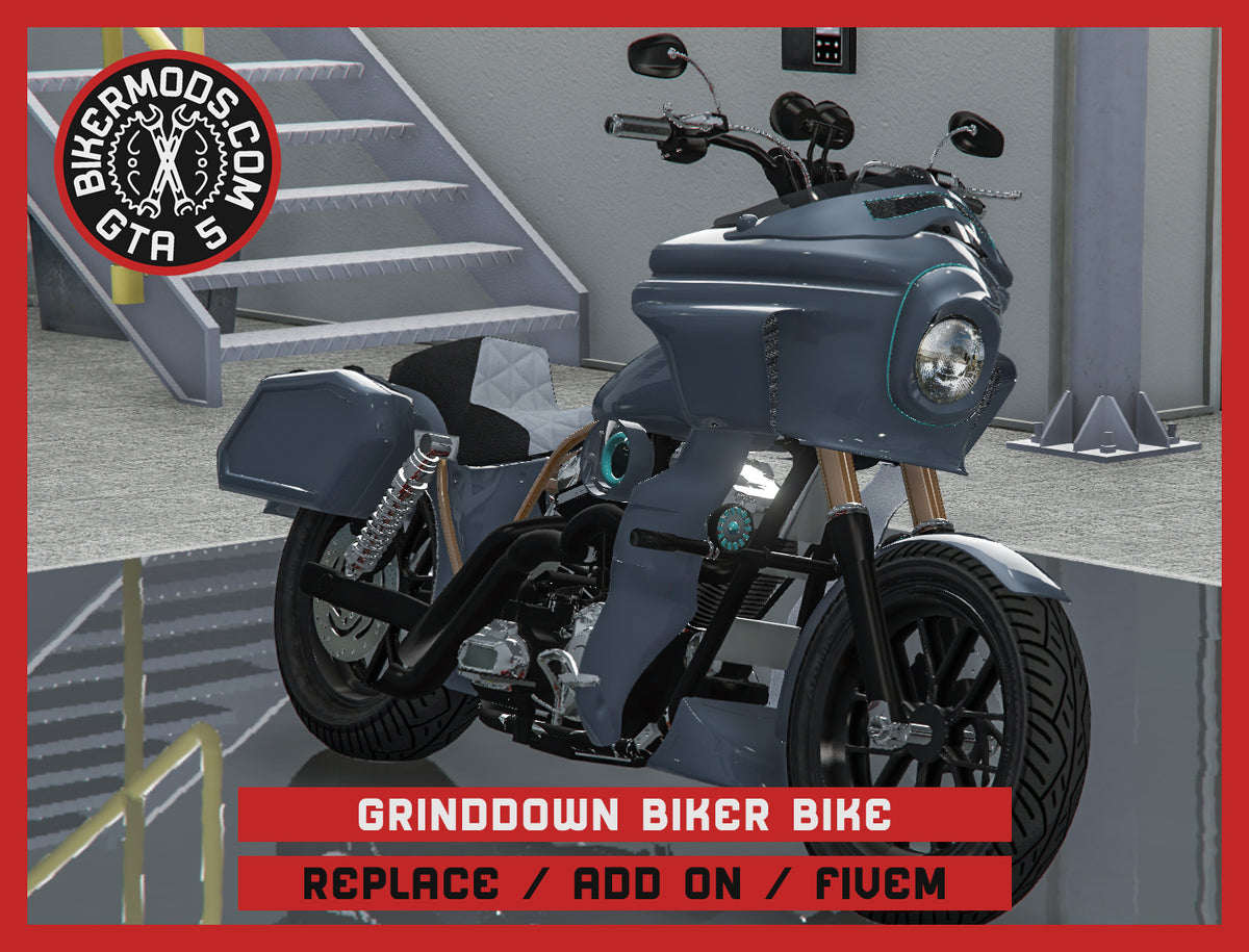 Grinddown Biker Bike (Replace / Add On / FiveM) 257k Poly