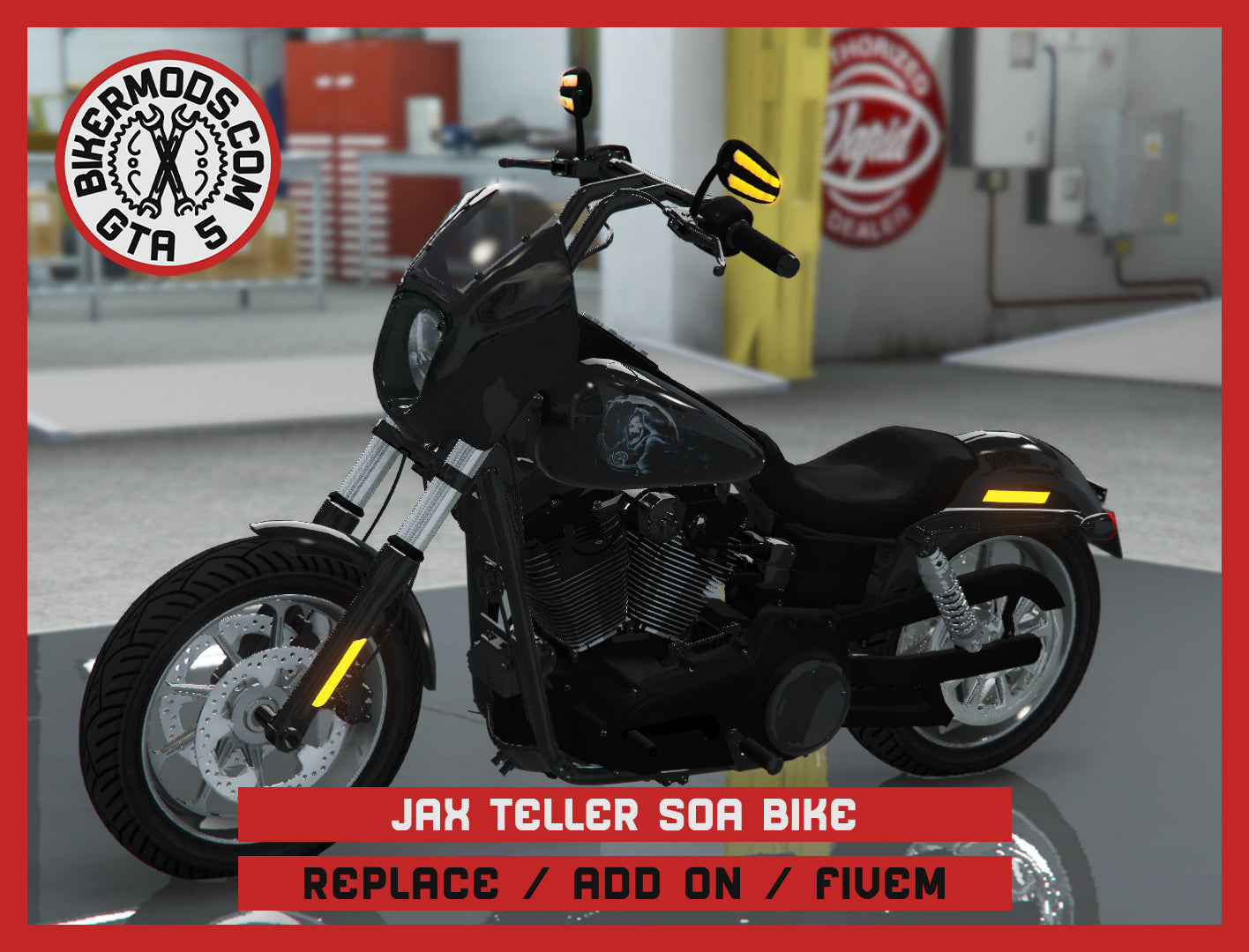 Jax Teller Replica Bike Sons of Anarchy SOA (Replace / Add On / FiveM) 213k Poly