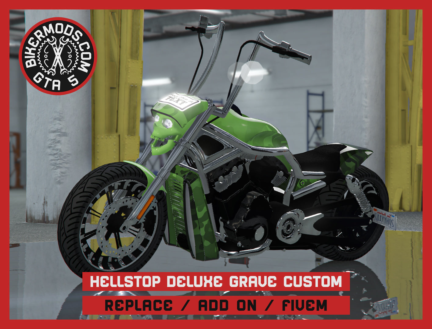 Hellstop Deluxe Grave Custom Bike (Replace / Add On / FiveM) 189k Poly