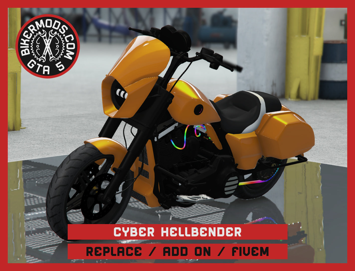 Cyber Hellbender (Replace / Add On / FiveM) Animated RGB Lights 301k Poly