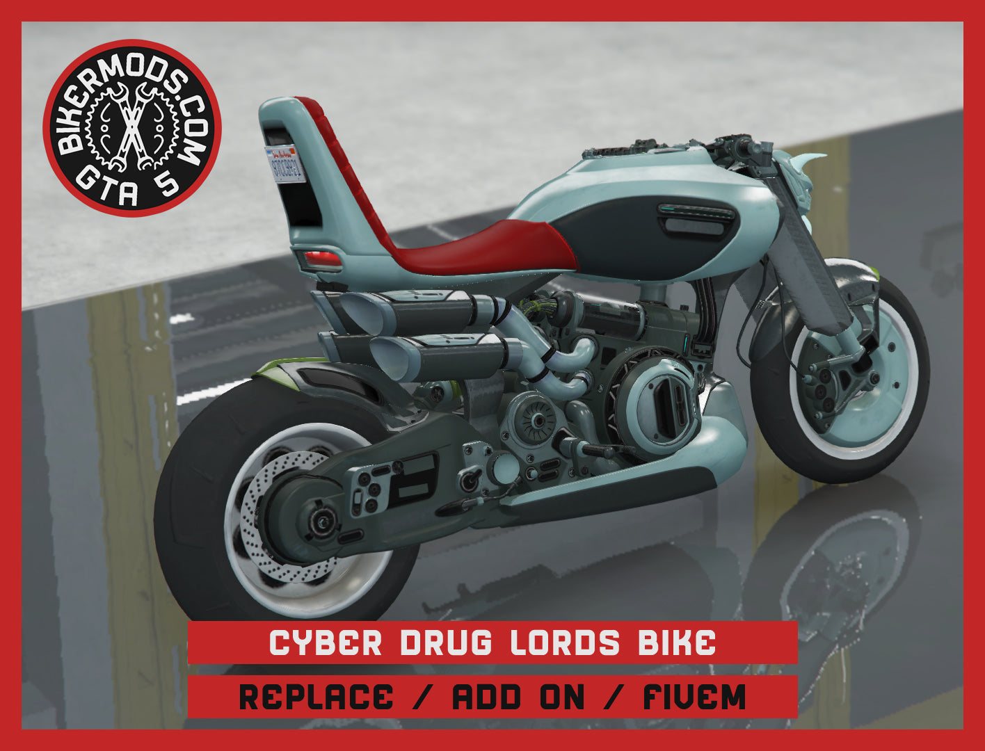 Cyber Drug Lords Bike (Replace / Add On / FiveM) 80k Poly
