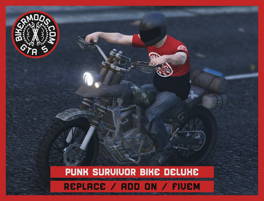 Punk Survivor Bike Deluxe (Replace / Add On / FiveM) 138k Poly