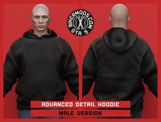 Advanced Detail Black Hoodie (Male)