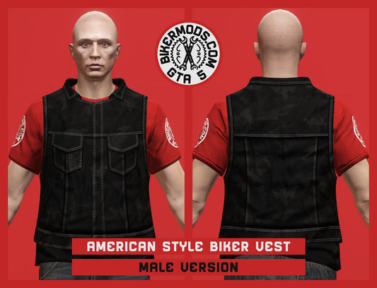 American Style Biker Vest (Male) Standard Length