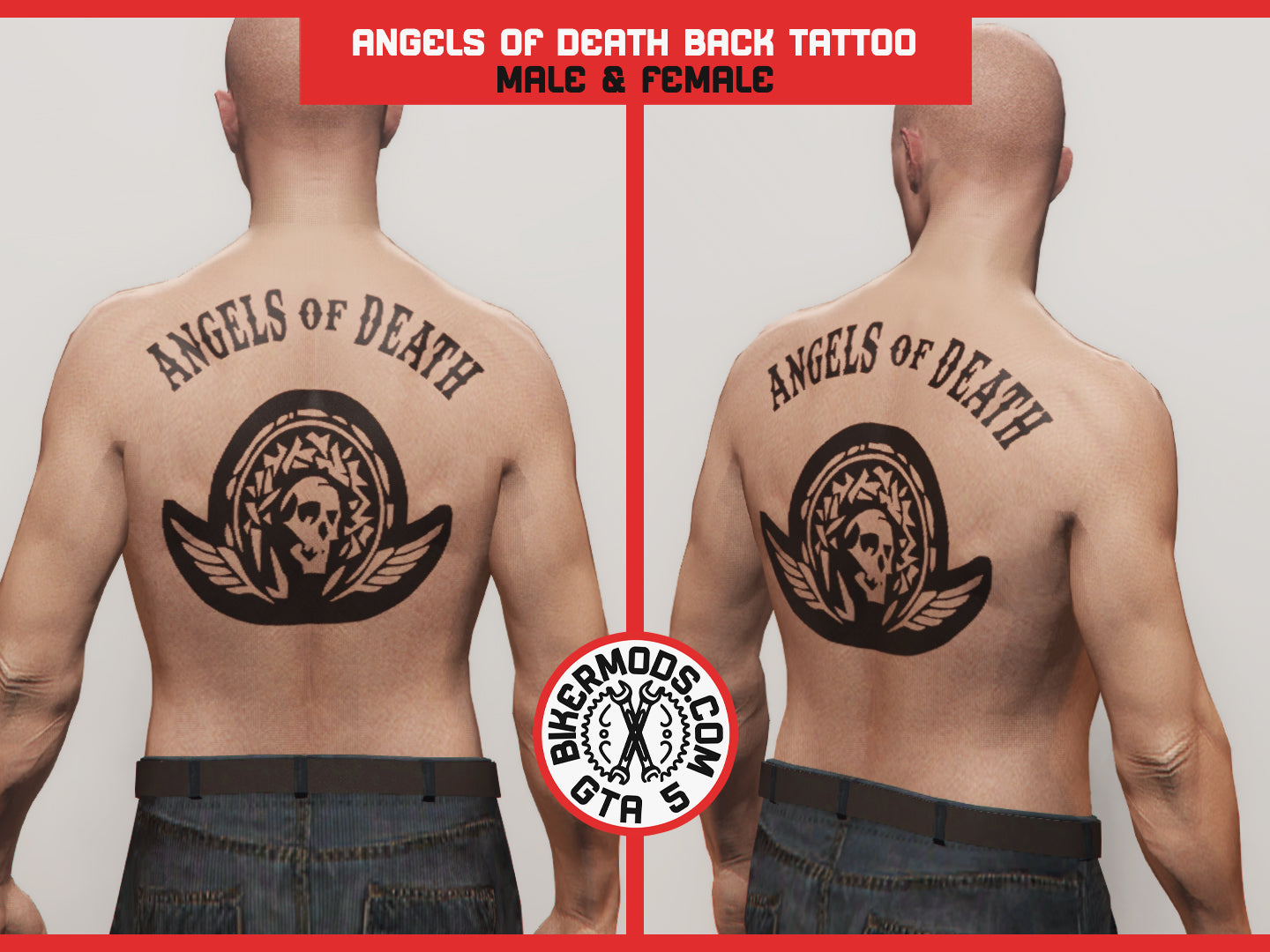 Angels of Death MC Vintage Back Tattoo