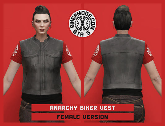 Anarchy Biker Vest (Female) Closed Style