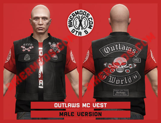 Anarchy Biker Vest (Male) Outlaws MC Style