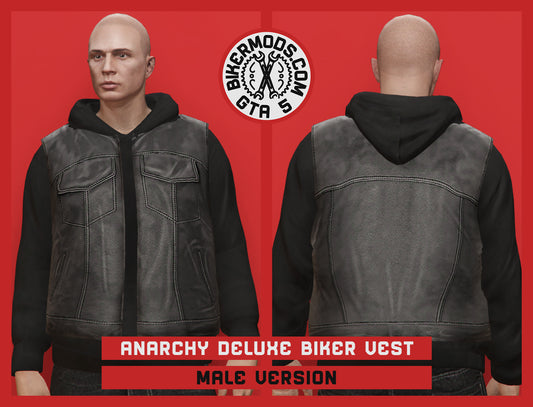 Anarchy Deluxe Biker Vest (Male) Pullover Fit