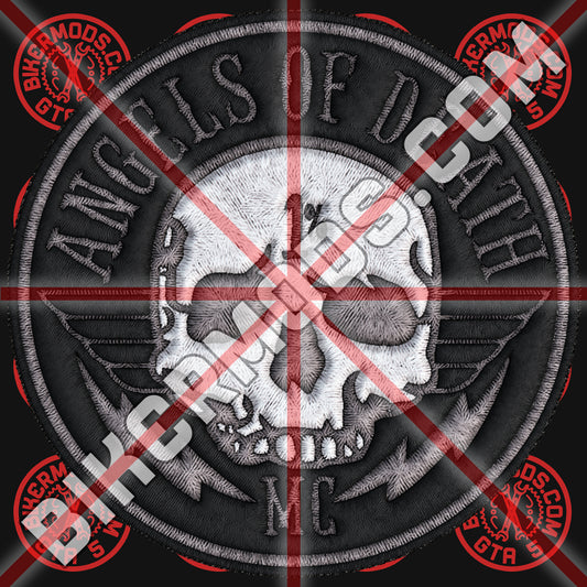 Angels of Death MC (Circle Patch) Black and Grey Style