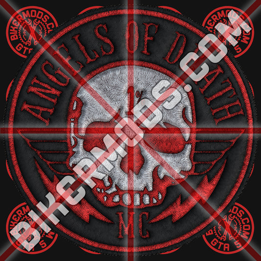 Angels of Death MC (Circle Patch) Black and Red Style