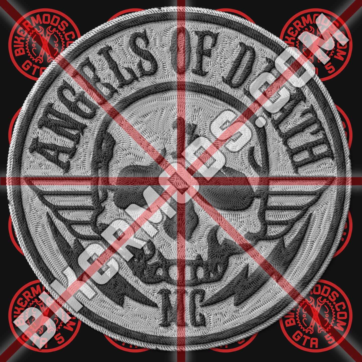 Angels of Death MC (Circle Patch) New Embroidery White Style