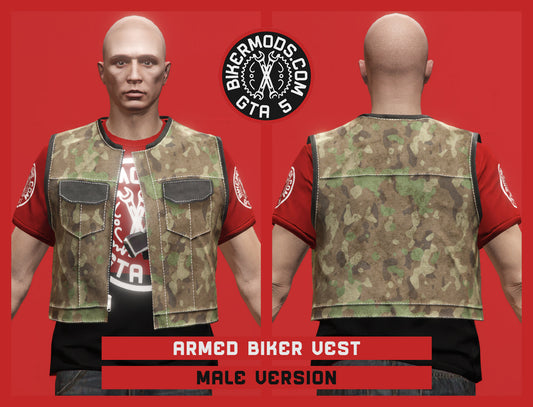 Armed Camo Biker Vest (Male)