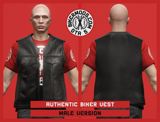 Authentic Biker Vest (Male) Open Style